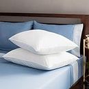 AVI Luxury Hotel Collection Microfiber Filled Bed Pillows for Sleeping, Super Soft Pillow Fillers for Back, Side, and Stomach Sleepers, 20 x 36 Inches or 51 x 91 CM Set of 2