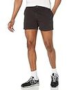 Amazon Essentials Goodthreads Men's Slim-Fit 5" Flat-Front Comfort Stretch Chino Short, Black, 34