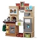 Step2 Heart of the Home Kitchen Set for Kids – Includes 40+ Toy Kitchen Accessories, Interactive Features for Realistic Pretend Play – Indoor/Outdoor Toddler Playset – Dimensions 48" x 45.13" x 12"