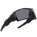 MAXJULI Sports Shield Sunglasses for Men Women （Black）