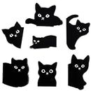 TIESOME Magnetic Bookmarks, 7 Pieces Assorted Cute Book Markers Clip Set Kawaii Cat Magnet Page Markers for Teachers Students Book Lovers Reading School Office Home Supplies
