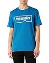 Wrangler Frame Logo tee Camiseta, Azul Oscuro, L para Hombre