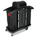 Rubbermaid Commercial Products High-Security Housekeeping Utility Cart Plastic in Black | 27.25 H x 23.25 W x 39 D in | Wayfair FG9T7800BLA