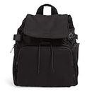 Vera Bradley Women's Cotton Utility Backpack Bookbag, Black - Recycled Cotton, One Size