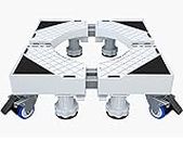 CarolynDesign Soporte de pedestal para lavadora, base ajustable multifuncional móvil con ruedas giratorias de bloqueo de 4 x 2 y 8 pies fuertes