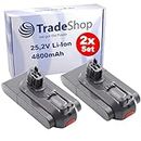 Trade-Shop Lot de 2 batteries Li-ion 25,2 V / 4800 mAh compatibles avec Dyson V11 Absolute Extra, V11 Animal, V11 Click-In, V12 Detect Slim Absolute, V15 Detect