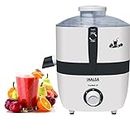 Inalsa Electric Juicer for Fruits and Vegetables Centrifugal Juicer 500 Watt- Fruitilick CF| Juicer Mesh with SS Sieve |Overload Protector for Motor Safety| 2 Year Warranty, Made In India (White/Grey)