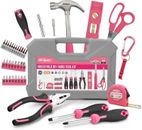 42 Pcs Heim DIY Tool Kit Rosa Werkzeugkoffer für Frauen Reparaturen Geschenkbox