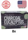 LOT 8 x Shugar Soapworks Charcoal Eucalyptus Soap Bar 5 oz Each BRAND NEW SEALED