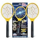 DEVOGUE® Pack of 2 Electric Fly Swatter Bug Zapper Battery Operated Flies Killer Indoor & Outdoor Pest Control Mosquito and Insect Catcher Racket (Packing May Vary)