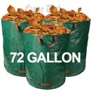 3Pack Reusable Garden Waste Bags 72 Gallon Yard Leaf Lawn Trash Waste Bags US