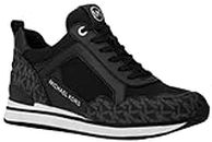Michael Kors Maddy Trainer Fashion Sneaker Shoes (Regular, Black/White, Black and White, 9 Narrow