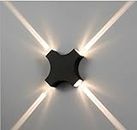 Blissbells Modern LED Cross Laser Outdoor Waterproof Exterior Wall UP Down Left Right Light (Multicolor, 12W)