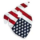 American Flag Bandana for Men, Women, and Dog - 100% Cotton, 22x22 In, 1 Pack - USA 4th of July Accessory Bandanna Handkerchief, Red White and Blue, Large