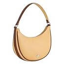Nestasia Half Moon Shoulder Bag | Women's Hobo PU Leather Bag | Spacious with 1 External Zip Pocket | Perfect for Everyday Use | Beige and Brown