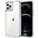 JETech Case for iPhone 12 Pro Max 6.7-Inch, Non-Yellowing Shockproof Phone Bumper Cover, Anti-Scratch Clear Back (Clear)
