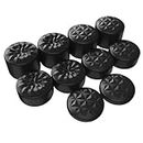 PlayVital 10 Pcs Ergonomic Thumbstick Grips for ps5, for ps4, Quantum Universal Pro Thumb Grip Caps for Xbox Series X/S, Xbox One/Elite Series 2, Switch Pro - with 3 Height Convex and Concave - Black