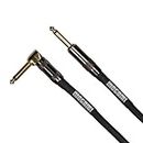 Mogami Platinum GUITAR-06R Instrument Cable, 1/4" TS Male Plugs, Gold Contacts, Right Angle and Straight Connectors, 6 Foot