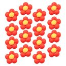  40 Pcs Red Resin DIY Accessories Cell Phone Charms Flower Loose Beads