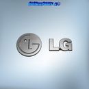 Emblema LG 25x15 & 28 mm brushed al sticker badge decalcomania adesivo logo fridge