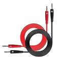 kawish 2 x 4 mm Banana Plug multimeter Test Cable Extension Test Leads Test Cable for Digital multimeters and Laboratory Power Supplies (red + Black)
