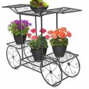 Sorbus 6-Tier Garden Cart Stand and Flower Pot Plant Holder Display Rack