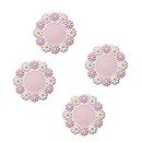 FS COOL Silicone Coasters for Drinks, Cute Sakura Flower Pattern Anti-Slip Silicone Cup Mats Insulated Coaster Protect Furniture from Damage (Pink, Small, Pack of 4)