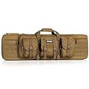 Savior Equipment American Classic Tactical Double Long Gun Bag Pistol Transportation Case w/Backpack Strap, 36 Inch Flat Dark Earth Tan