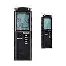 Lychee 8GB Voice Recorder USB Rechargeable Dictaphone LCD Recorder with Speaker Multifunctional Digital Audio and MP3 Music Player (Black)