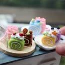 10 piezas Escala 1:6 Casa de muñecas Miniatura Crema Pastel Rollo Alimentos Accesorios