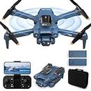 F407 Droni con Telecamera 4K HD, Evitamento Attivo Degli Ostacoli a 360°, Quadcopter RC con Posizionamento del Flusso Ottico, Modalità Headless per Principianti, Droni Pieghevole, 2 Batterie