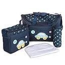 Egab Nappie Diaper Changing Bags Sets - 4Pcs - Navy Blue