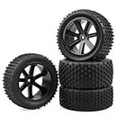 AIMROCK 2.2 RC Buggy Wheel Tire Set 12mm Hex for 1/10 Traxxas Bandit Team Associated Tamiya 1/12 Wltoy 124017 144001 1/14 Losi 2S 3S 4S Off-Road Buggy 4PCS
