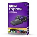 Roku Express (New, 2023) HD Streaming Device with High-Speed HDMI Cable and Standard Remote (No TV Controls), Guided Setup and Fast Wi-Fi