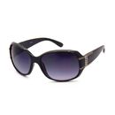 Ladies Polarised Sunglasses With Diamonte Trim/Womens Eyewear Accessories-Black