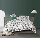 CleverPolly Print Microfibre Quilt Cover Set (3Pcs) - Ultra Soft, Comfy, Luxurious Duvet Cover with Zipper Closure - Elegant Design Quilt Cover Set for Bedding - Sally - Queen Size