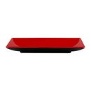Elite Global Solutions JW952T-BR Rectangular Melamine Dinner Plate - 9" x 5", Black/Red