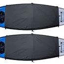 Explore Land Universal Kayak Cockpit Drape Waterproof Seal Cockpit Cover for Indoor and Outdoor 2 Pack - Large 60 x 29 inch, Black