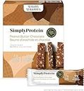 Simply Protein Peanut Butter Chocolate Protein Bars, Gluten Free, Vegan, High Protein Snacks, 12 Count