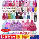 35Pcs Items For Barbie Doll Jewellery Clothes Set Accessories Dresses Shoes AU