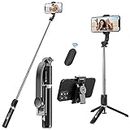WeCool S2 Selfie Stick with Tripod Stand, 41 inch Selfie Stick with Wireless Remote, Detachable Mobile Holder, Bluetooth Selfie Stick Compatible for iPhone/Android, Ideal for Vlogging & Photo Shoot.