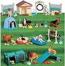 CP Toys Dog Figurines Academy Toddler Playset, Realistically-Detailed Toy Dog Figures, Hand Painted Animal Toys, Birthday Gift for Girls and Boys, 51-Piece, Ages 3 Years & Older