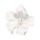 Merdia Brooch Pin for Women Flowers Brooch with Created Crystal | Elegant Brooches and Pins for women | Pearl Brooches for women with Flower Pins | Designer Brooch Collar Pins for women,