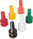 Carlisle FoodService Products Pourplus Store 'N Pour Bottle Spouts Pour Spouts with Integrated Neck for Bar, Kitchen, And Restaurants, Plastic, 3.5 Inches, Assorted Colors, (Pack of 12)