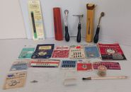 Lot Vintage Sewing Notions & Supplies - Tracing Wheels, Snaps, Hook & Eye, Etc.