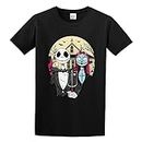 TUOPUKEJI Nightmare Gothic Mens Round Neck Cotton T Shirts Size L