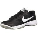NIKE Womens Court Lite Tennis Athletic Shoes 845021-010 Lace Up Black White 8