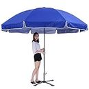 RAINPOPSON Garden Umbrella Outdoor big size with Stand Holder 42in/7ft Outdoor Big Size Waterproof Super Cloth Patio Garden Outdoor Umbrella (7ft/42in) (Blue)