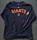 Majestic MLB San Francisco Giants Black Long Sleeved Shirt Size L Used VGC