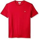 Lacoste Men's Short Sleeve Crew Neck Pima Cotton Jersey T-shirt, Red Bright, XL